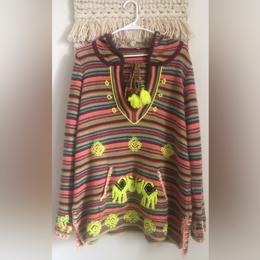 Calypso St. Barth Kynthia 100% Cashmere Hand Embroidered Pullover Sweater Rare